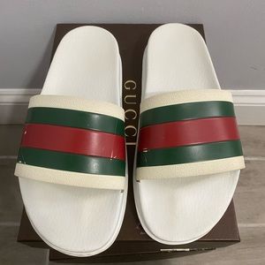 Men Gucci Web slide sandal